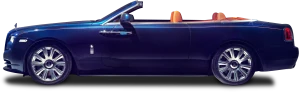 Dark blue open-top convertible